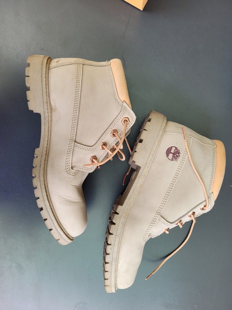 Timberland Boots Women Nellie Waterproof Chukka Light Taupe Nubuck UK 6 US 8