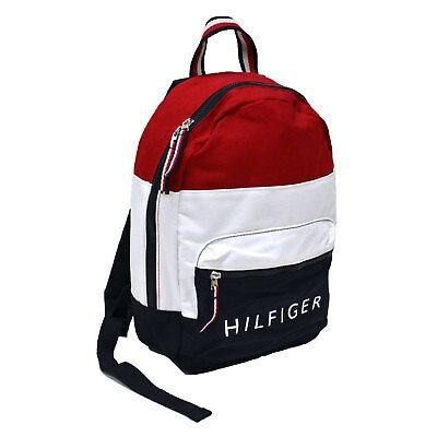 Tommy Hilfiger Colourblock Backpack Canvas Small Book Bag
