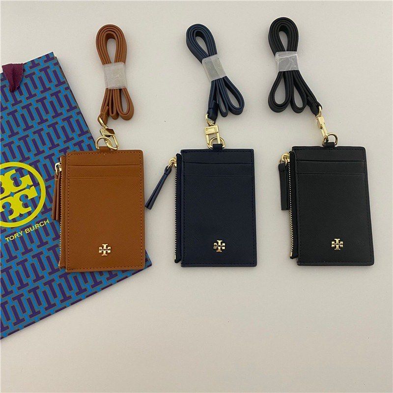 Tory burch robinson lanyard card case cheap