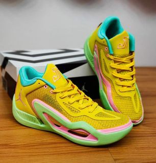Unauthorized Authentic Jayson Tatum 1 "Archer Ave Yellow" Basketball Sneaker Shoes 2023 with Free Socks