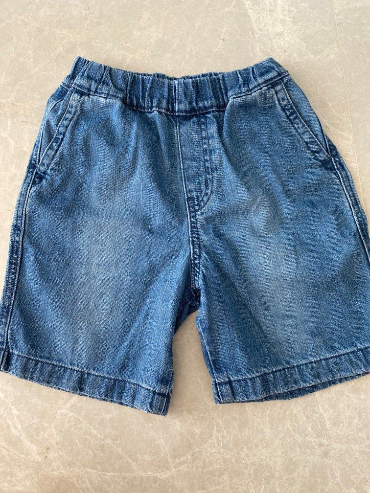 Uniqlo denim elastic waist shorts size 110cm Babies Kids