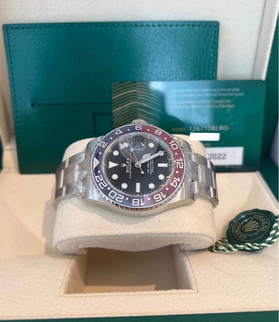 USED Rolex GMT 126710BLRO pepsi Luxury Watches on Carousell