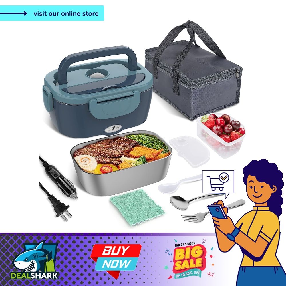 12V Car Use Electric Heating Lunch Box Bento Meal Portable Heater