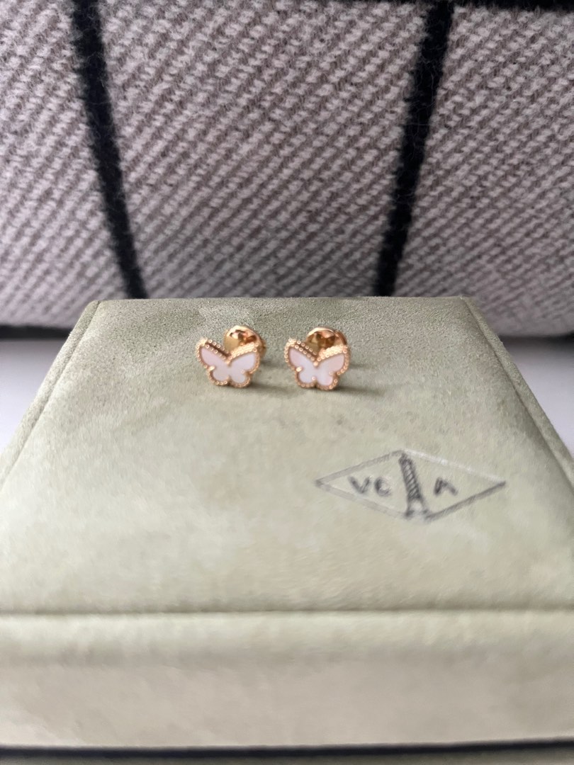 Van Cleef & Arpels sweet Alhambra butterfly earstuds [ VCA ], Women's ...