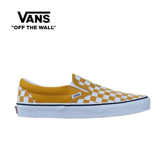 Vans checkerboard yellow Women s Fashion Footwear Sneakers on