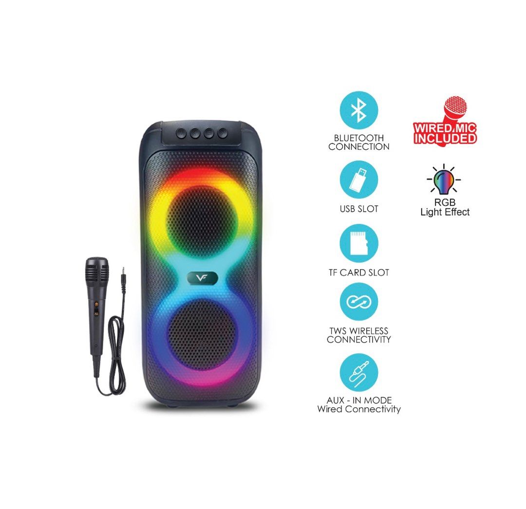 Vinnfier Karaoke Speaker with wired microphone63825887168771111