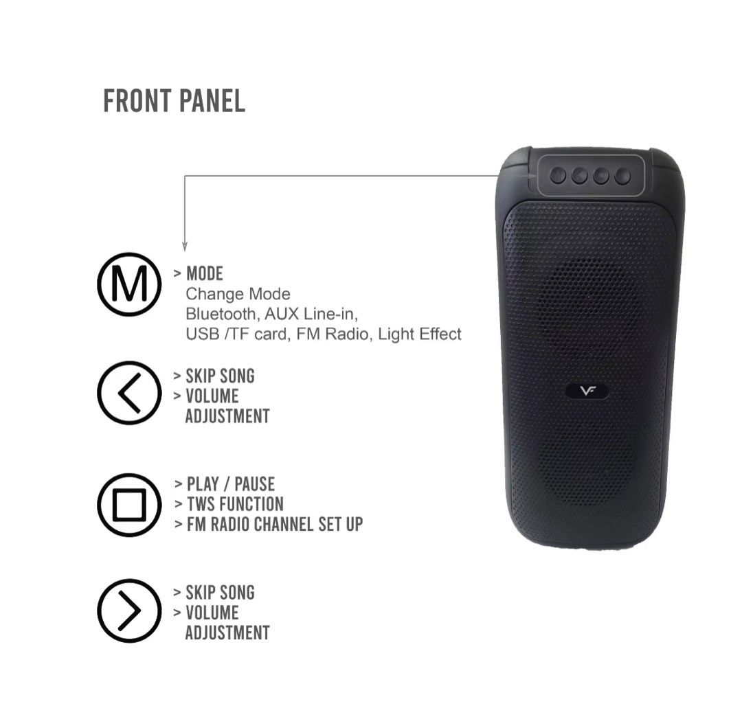 Vinnfier Karaoke Speaker with wired microphone63825887168771113