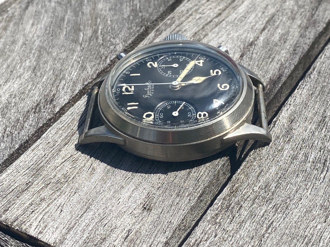 Vintage German Hanhart Air force Military Chronograph 60 years old