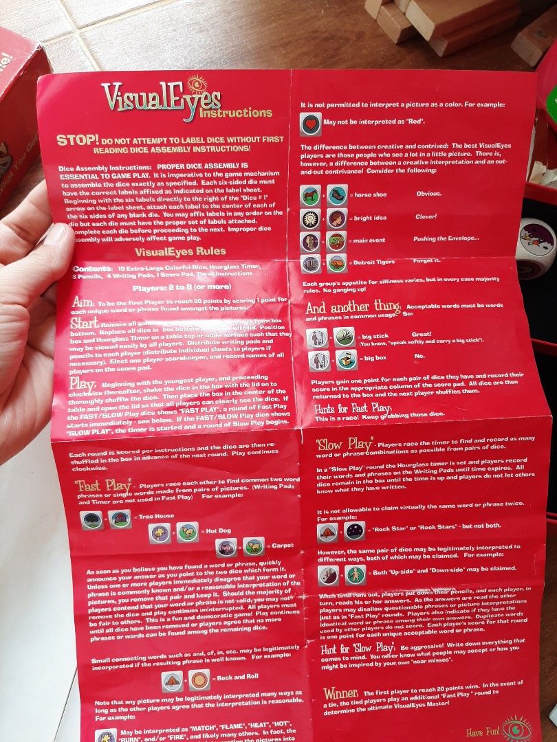 Visual eyes game on Carousell