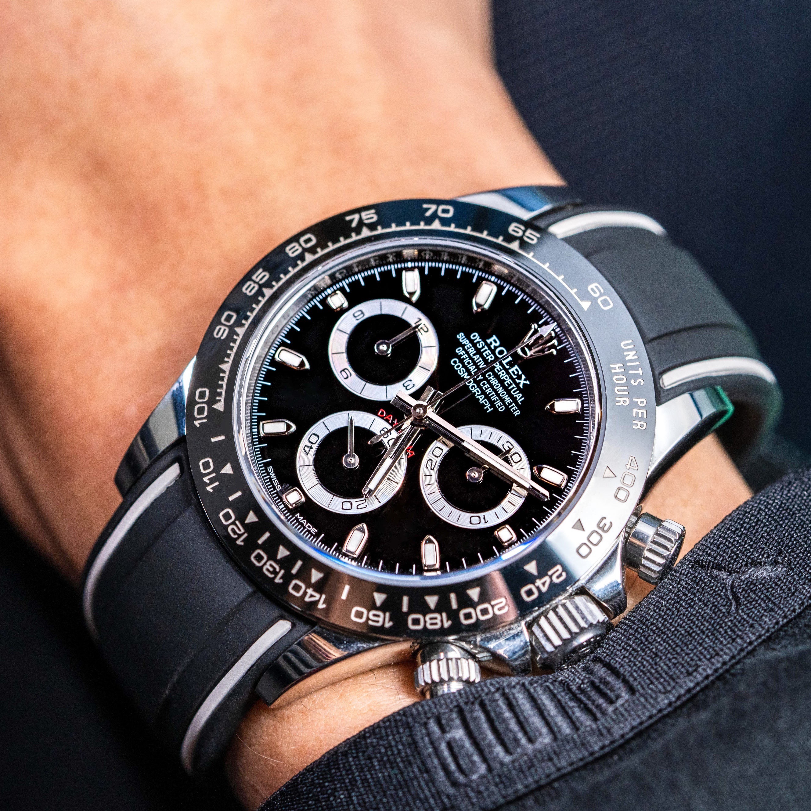 Genuine rolex rubber strap online