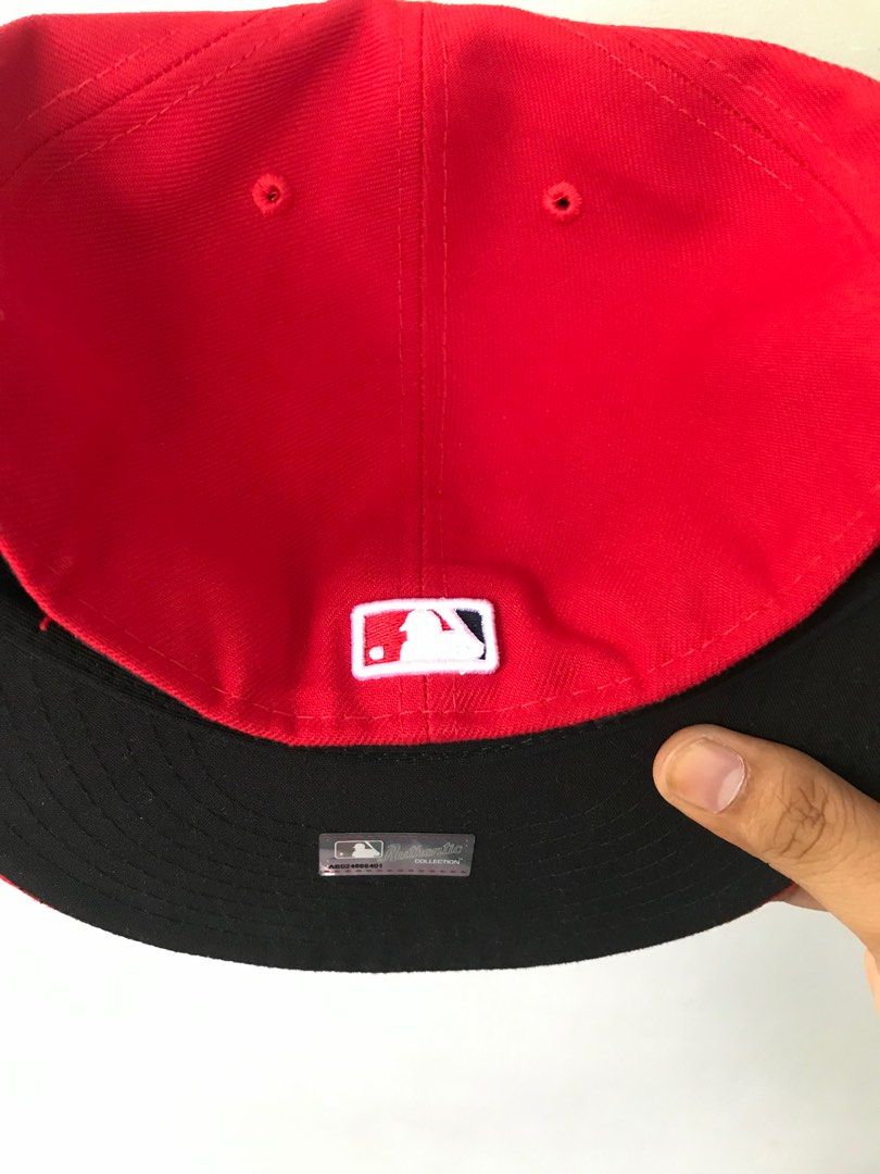 New Era Men's Washington Nationals 59Fifty Game Red Authentic Hat