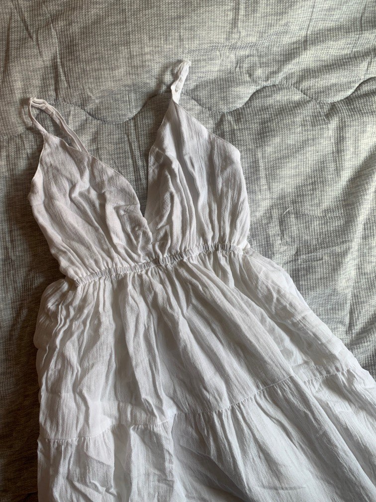 White linen babydoll dress sale