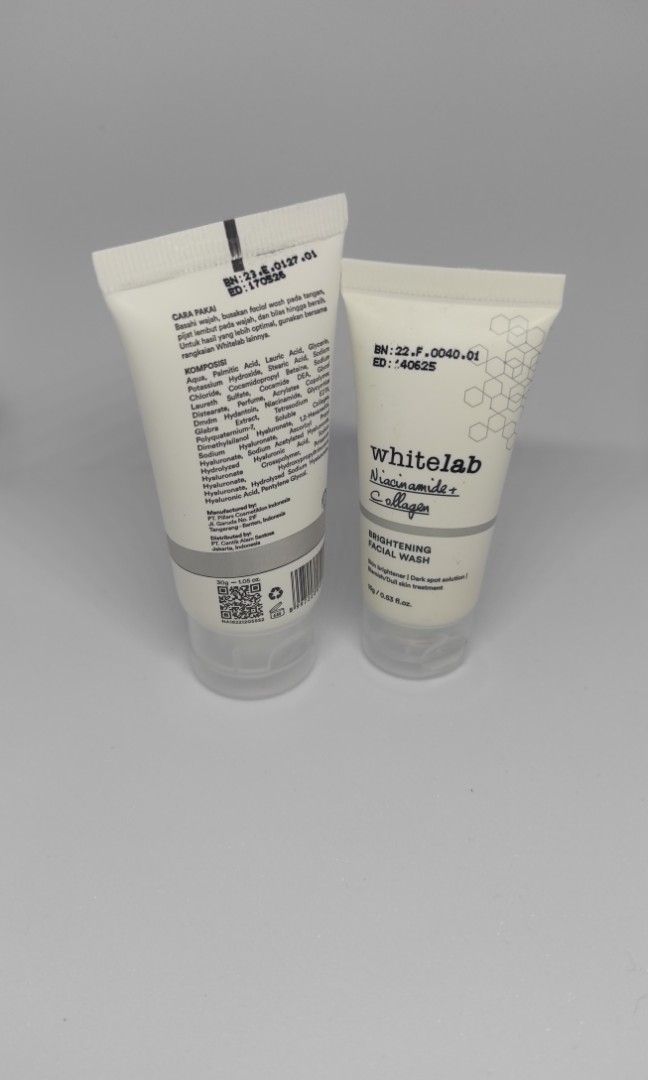 WHITELAB VARIAN BRIGHTENING FACIAL WASH ISI 30gr+ 15gr on Carousell