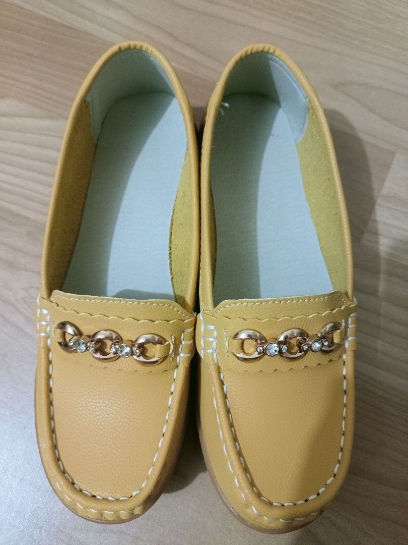 Ladies discount mustard loafers