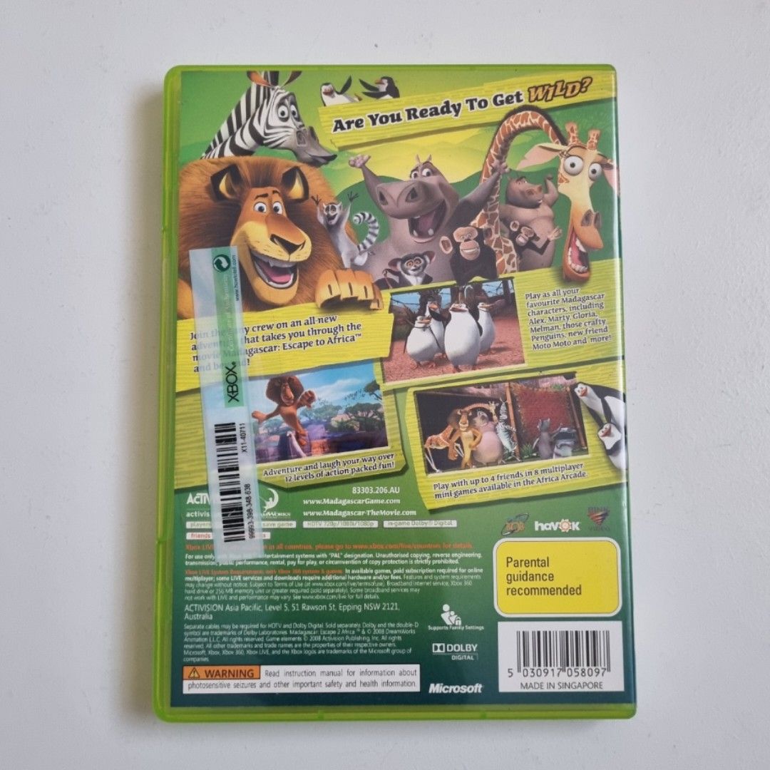 Madagascar 2 [REPRO-PACTH] - Xbox 360 - Sebo dos Games - 10 anos!