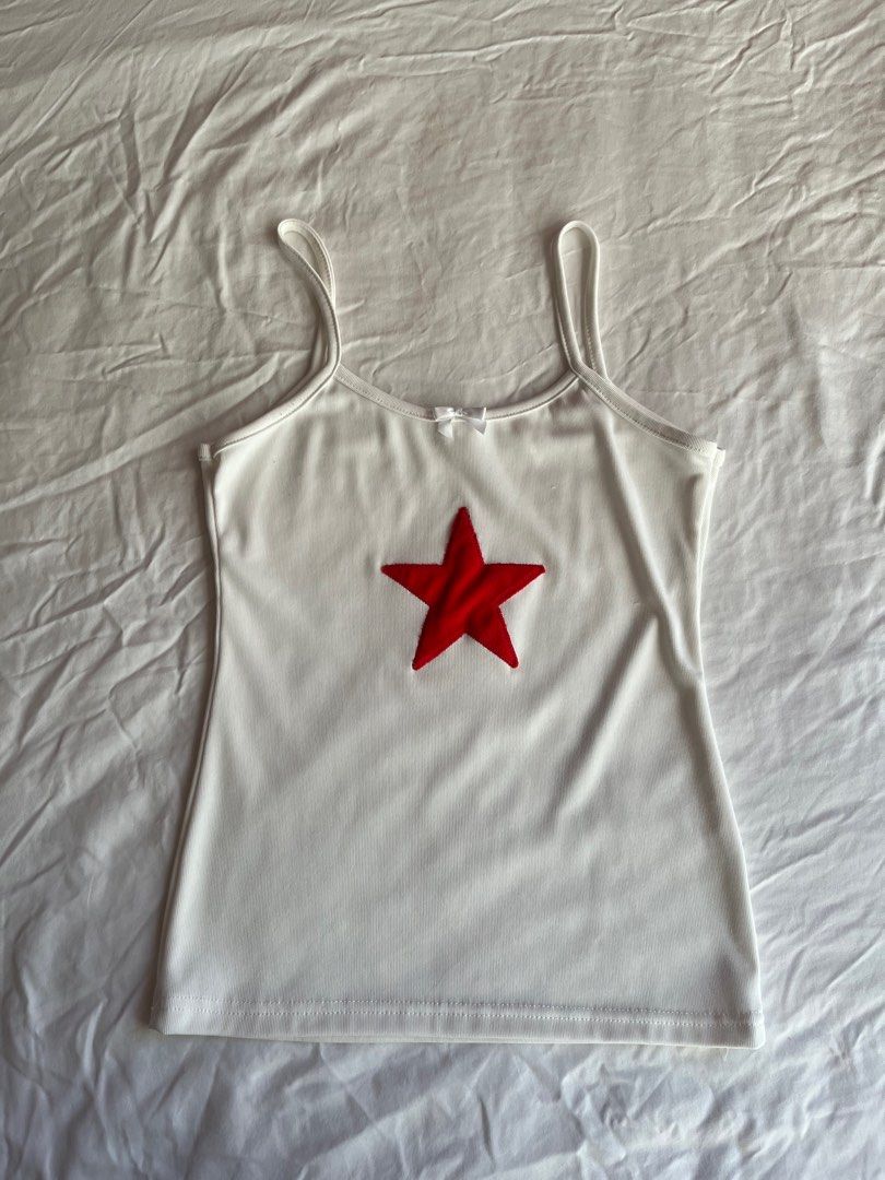 y2k spaghetti strap star shirt