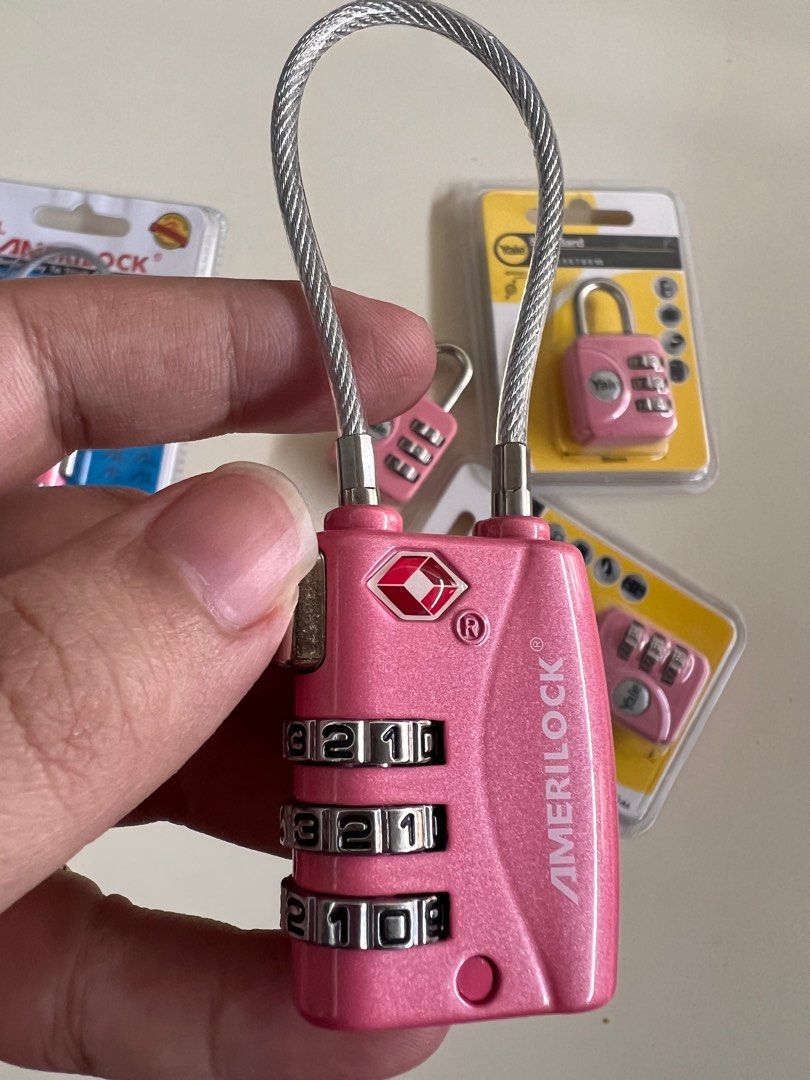 Yale Luggage lock PINK (Category: Luggage) located in Mexico. Submitted by jvsss13 (Listing ID 1239765794, Image 3). Description: Please see my locks in PINK color. :) 280 each. Yale not TSA (I prefer to use with cabin luggage)- baby pink color Yale- 2pcs RFS: I purchased more locks than I need coz they’re so pretty😊.