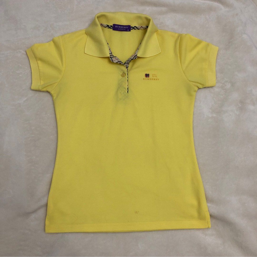 Burberry polo womens yellow on sale
