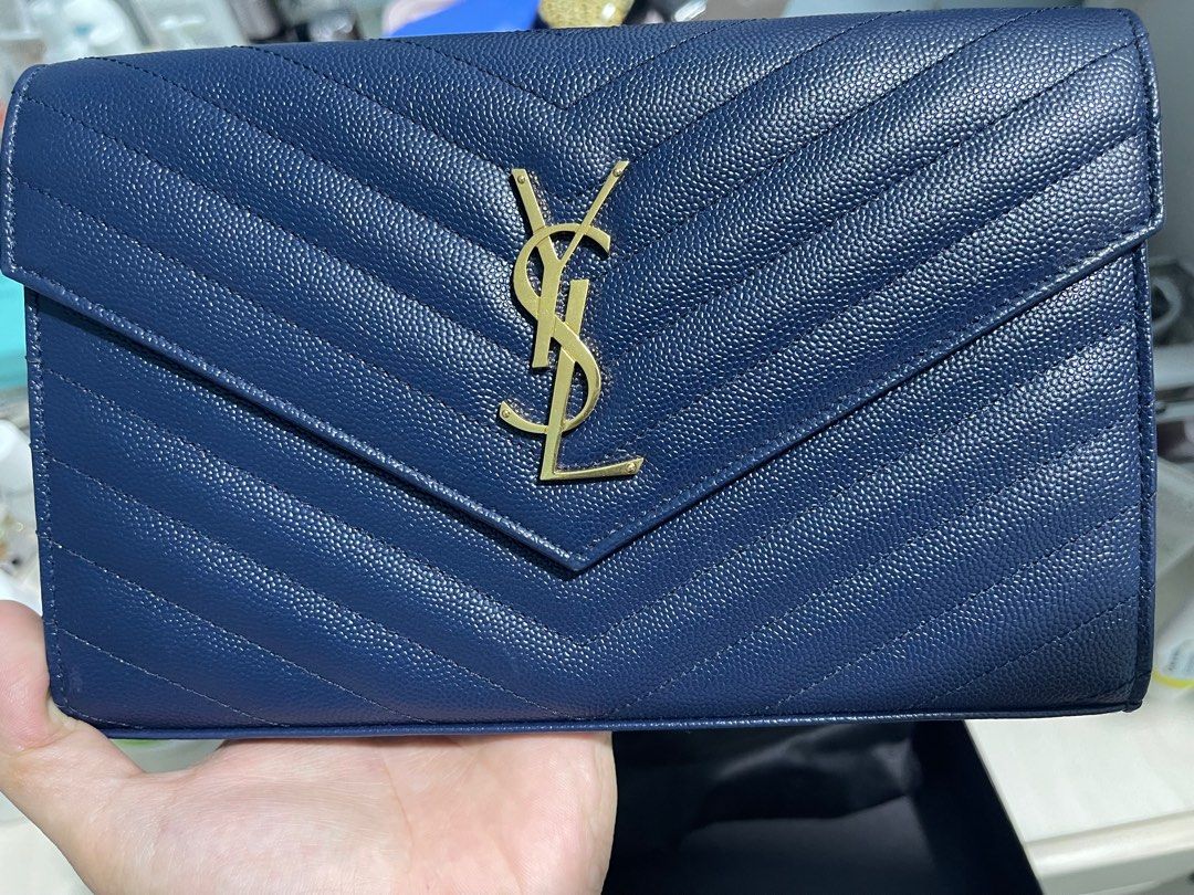 Ysl monogram envelope clutch bag authentic original not fake