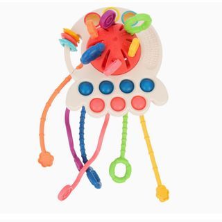 12m+ Montessori Safe Silicon Octopus Sensory Interactive Baby Kid Infant Toys