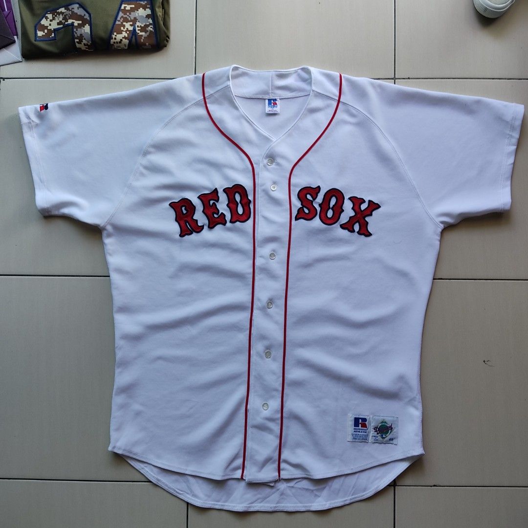 Boston Red Sox Jersey Mens Small Blue Sleeveless Embroidered Vintage  Majestic