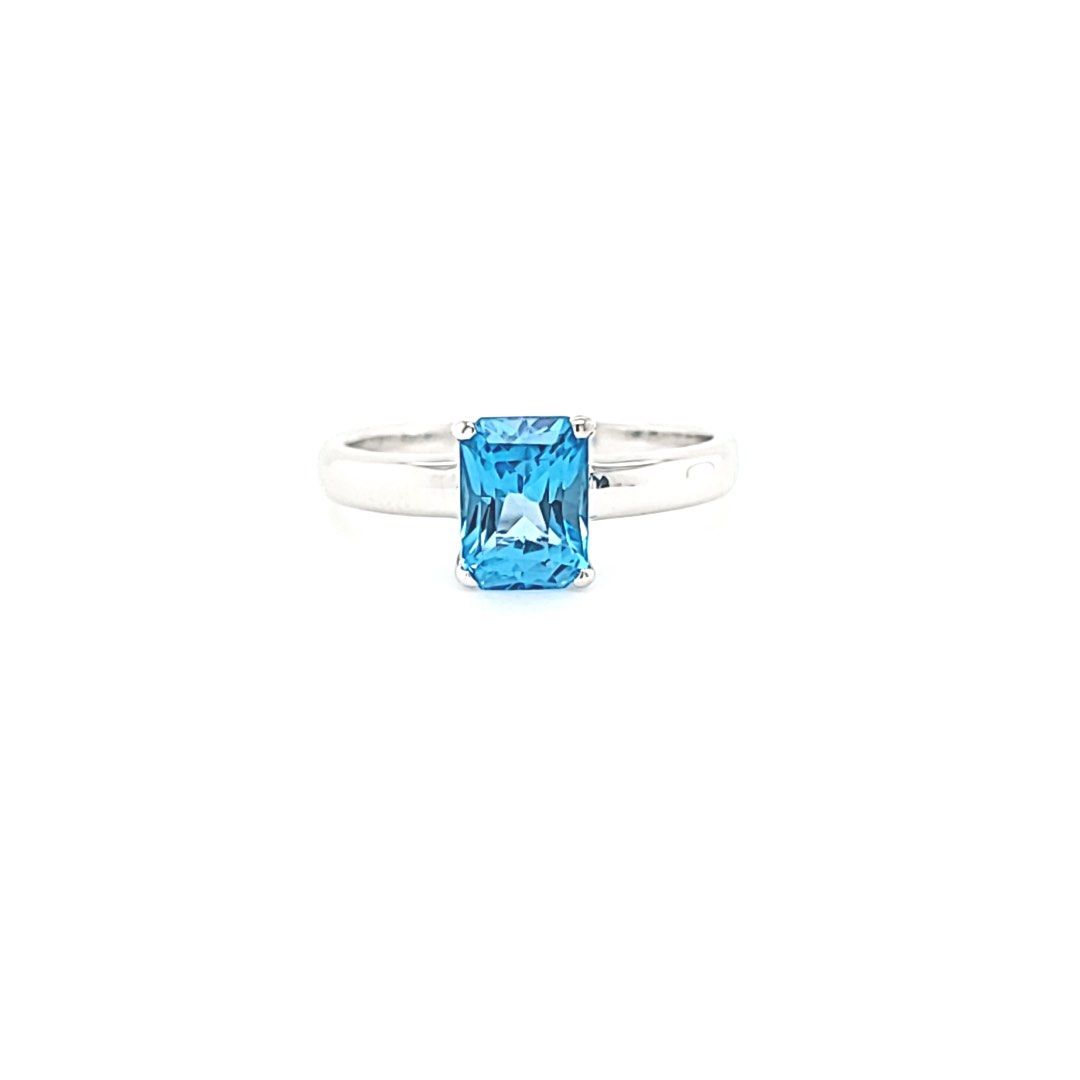 850 Blue Topaz Solitaire Ring Women s Fashion Jewelry