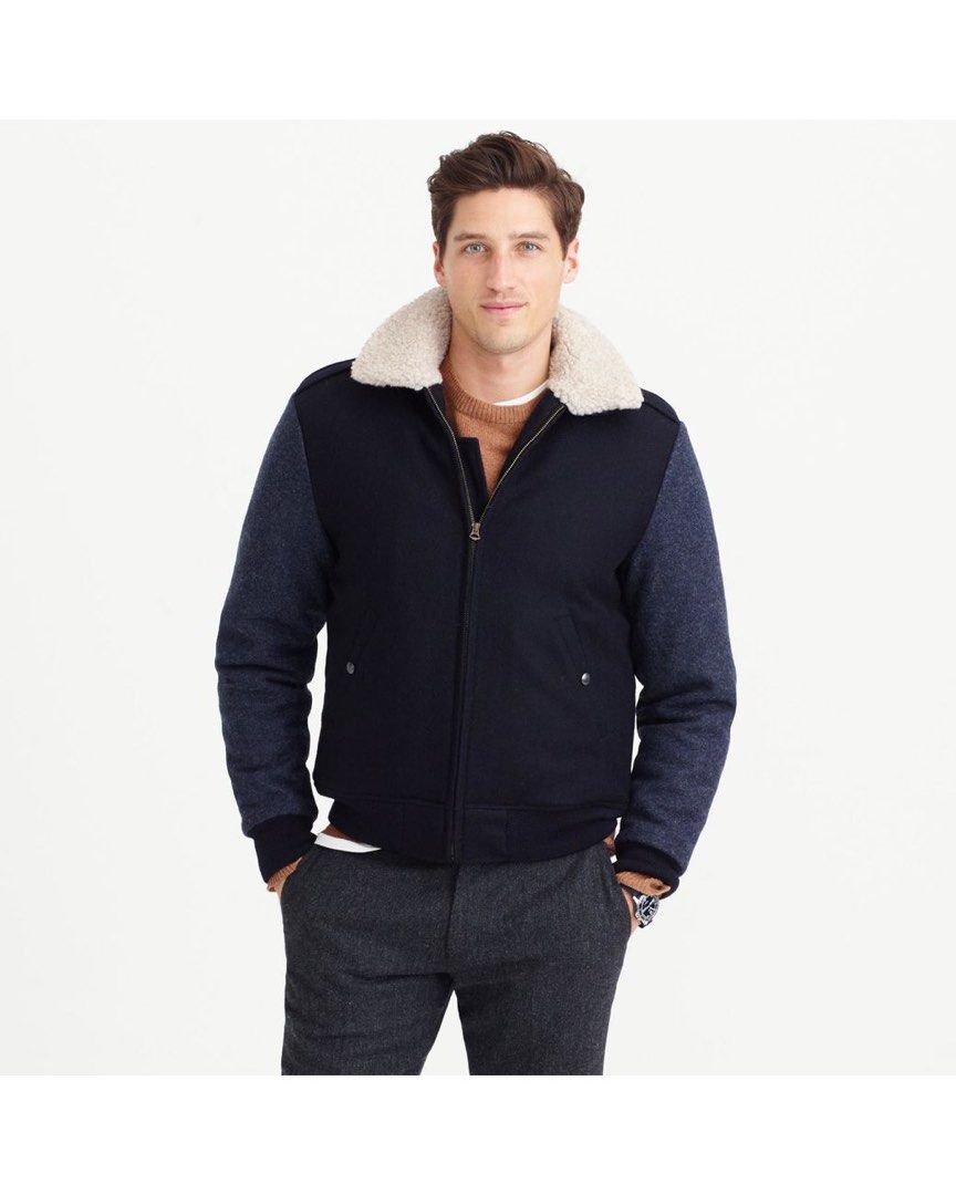 J crew hot sale sherpa bomber