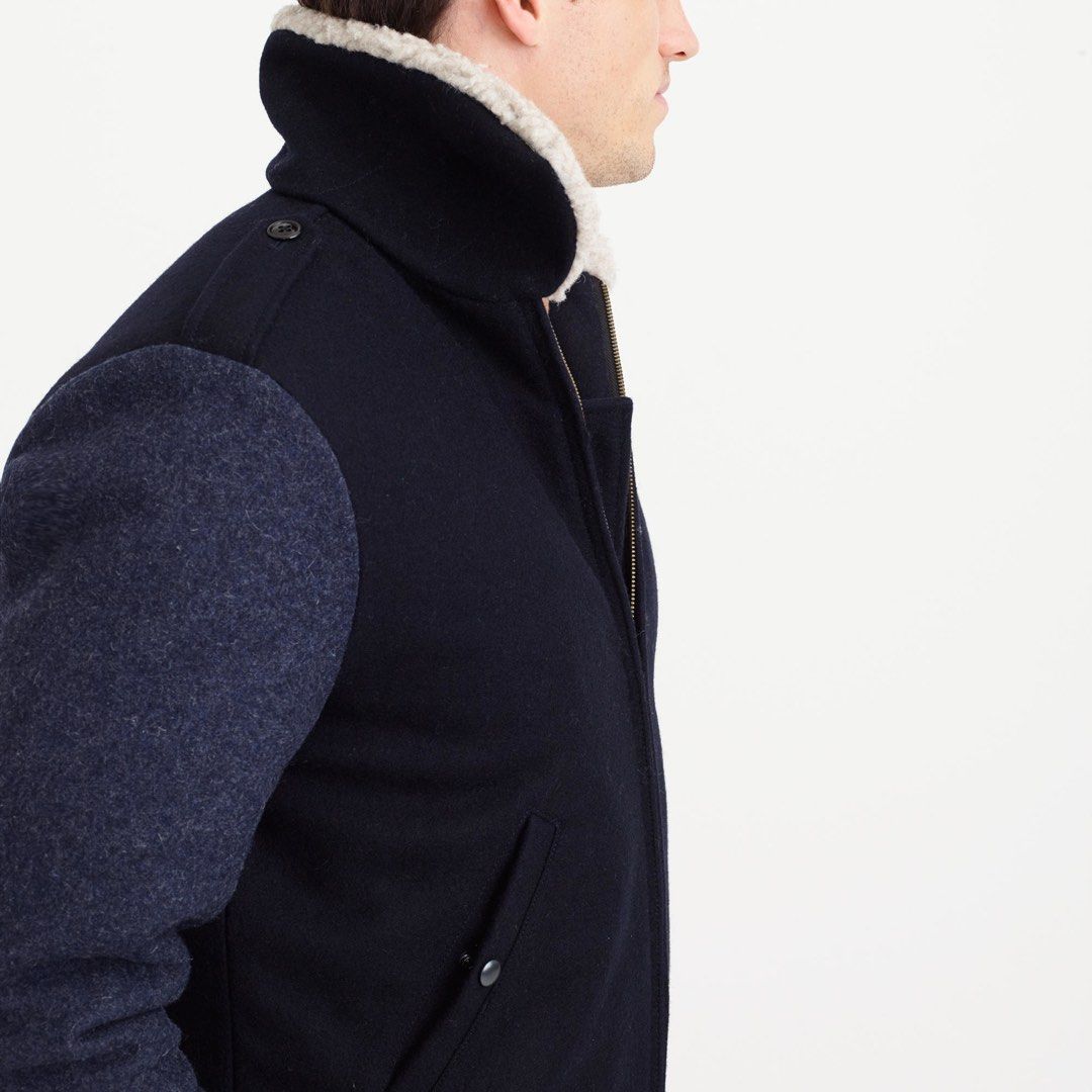 J crew hotsell sherpa bomber jacket