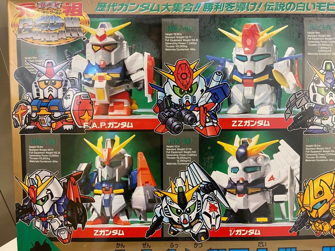 絕版BANDAI 1995 高達15週年元祖SD Gundam 完全復活特別版一套6款大box