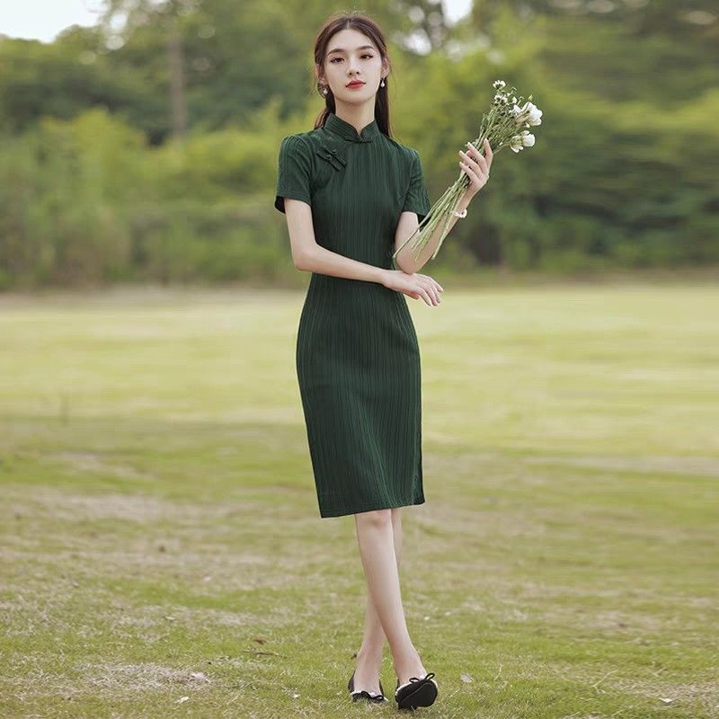 Plain cheongsam outlet