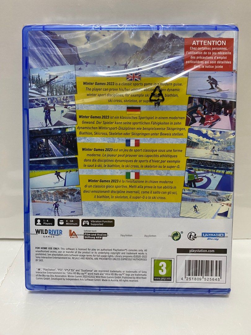 全新未開封歐版ps5 winter PlayStation 冬季奧運冬奧game 2023 games - 電子遊戲, Carousell 電子遊戲, 英文版