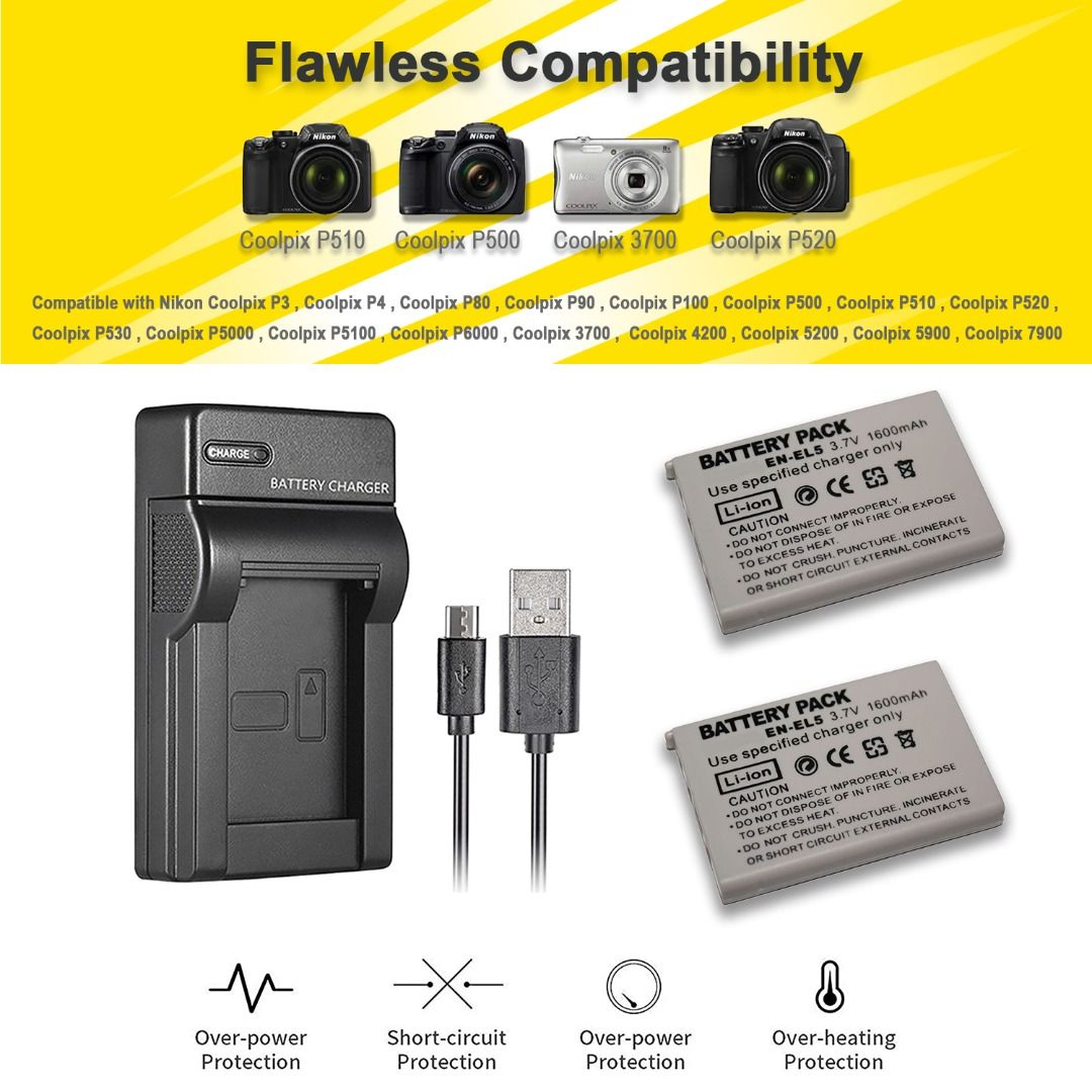 nikon coolpix p500 battery charger