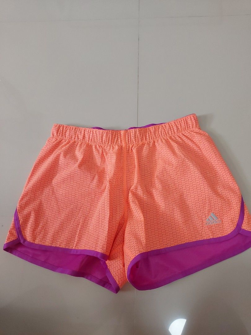 Girls pink discount adidas shorts