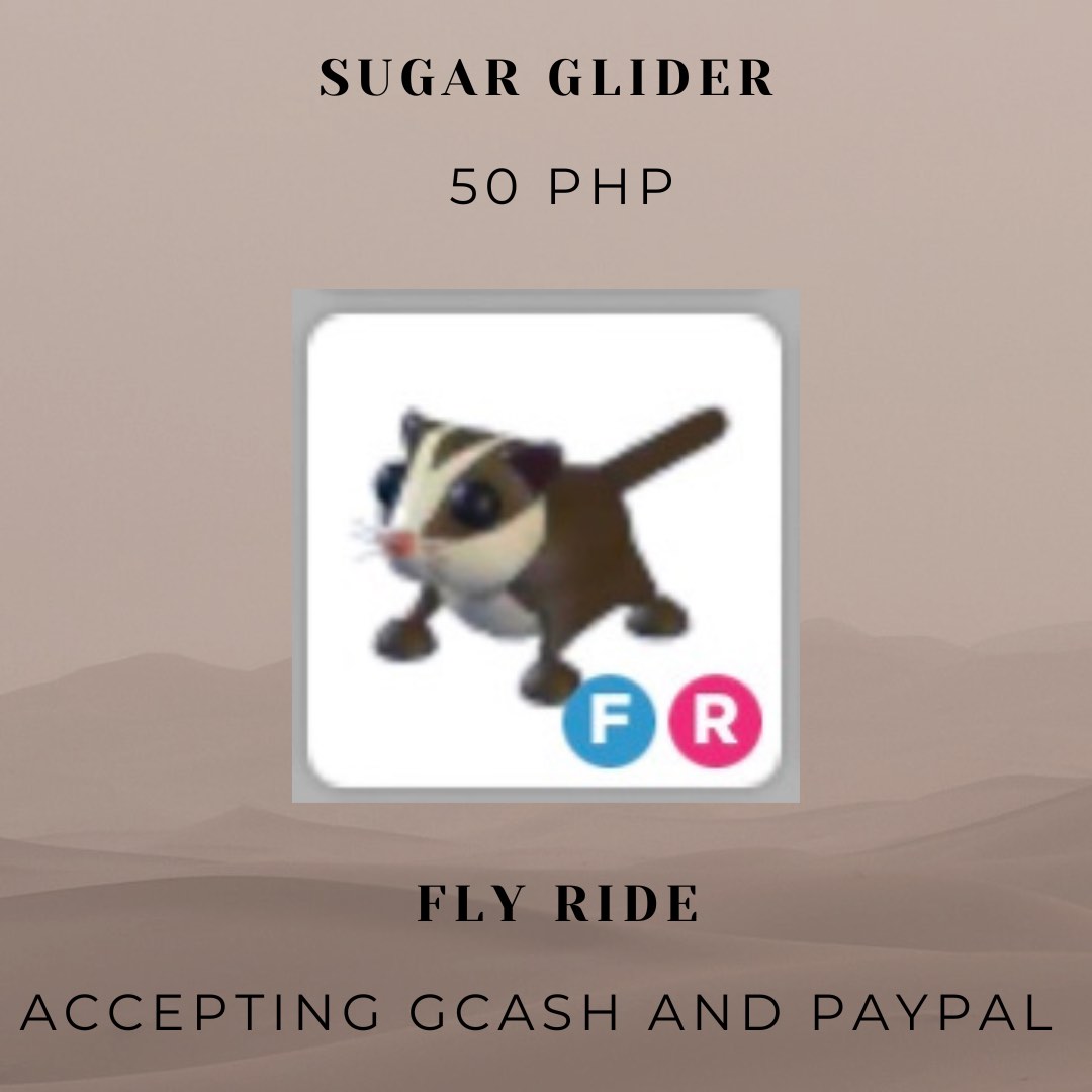 Adopt Me Pets Sugar Glider, Video Gaming, Gaming Accessories, InGame