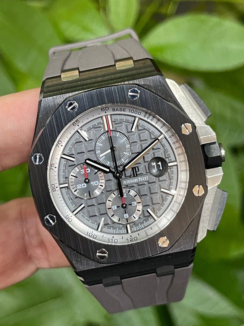 AP Royaloak Offshore Black Ceramic Black Dial With Silver rim