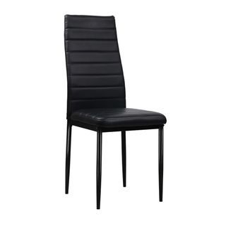 Artiss Set of 4 Dining Chairs PVC Leather – Black