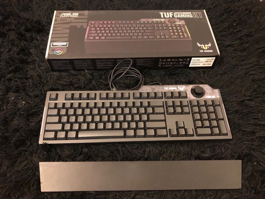 Asus TUF Gaming K1 RA04 RGB Keyboard with dedicated volume knob