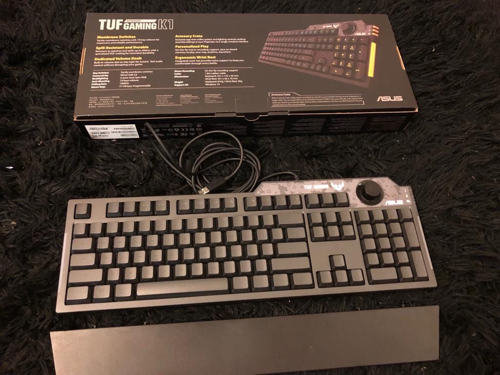Asus TUF Gaming K1 RA04 RGB Keyboard with dedicated volume knob