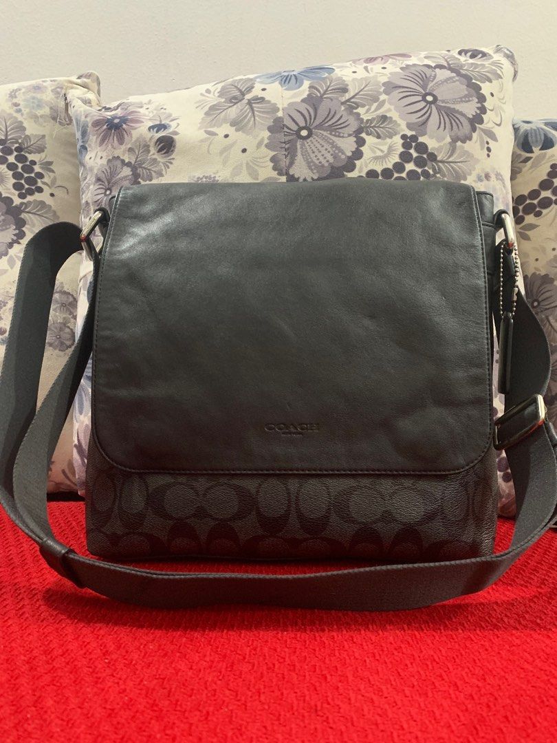 Charles small messenger hot sale in signature leather