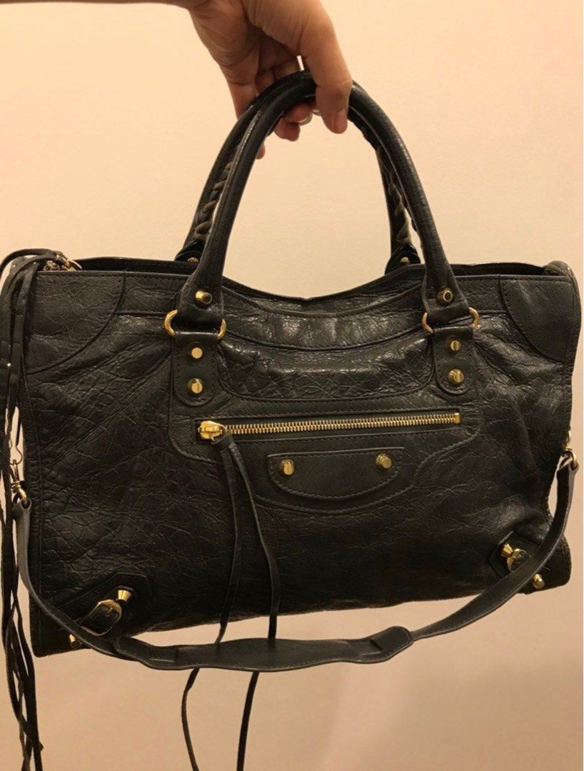Vintage Balenciaga Bag Gray Leather Balenciaga Handbag -  Hong Kong