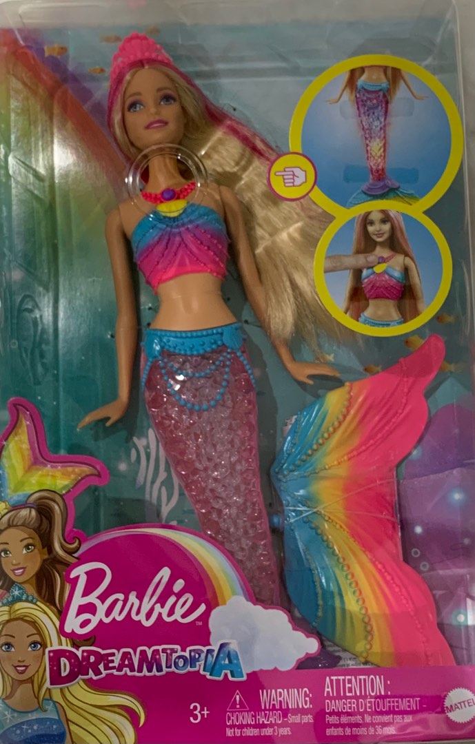 Barbie dreamtopia rainbow best sale lights mermaid doll