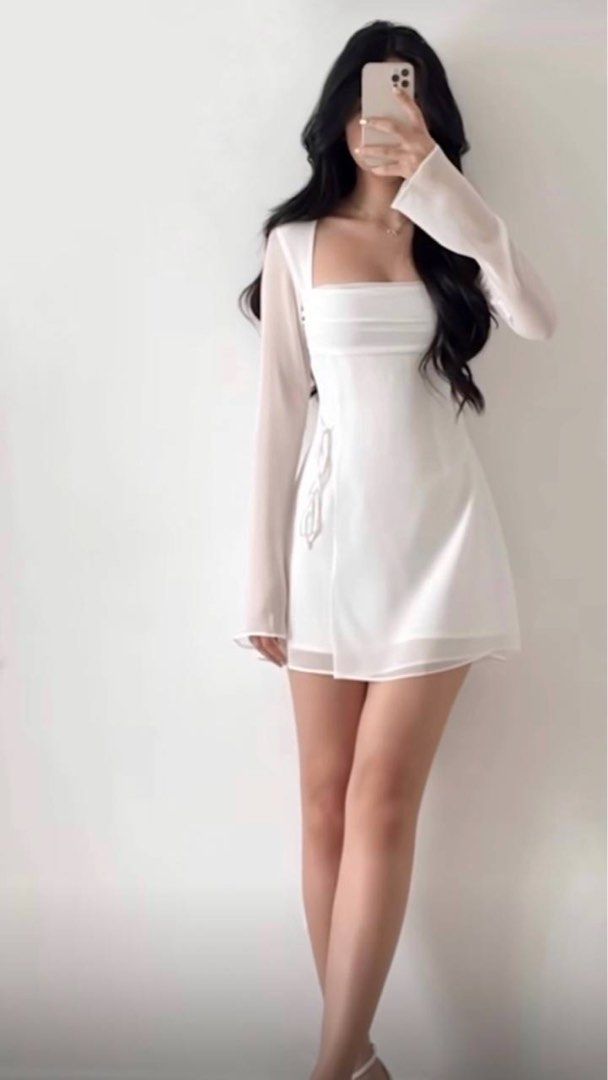 beginning boutique lucy white dress, Women's Fashion, Dresses & Sets,  Dresses on Carousell