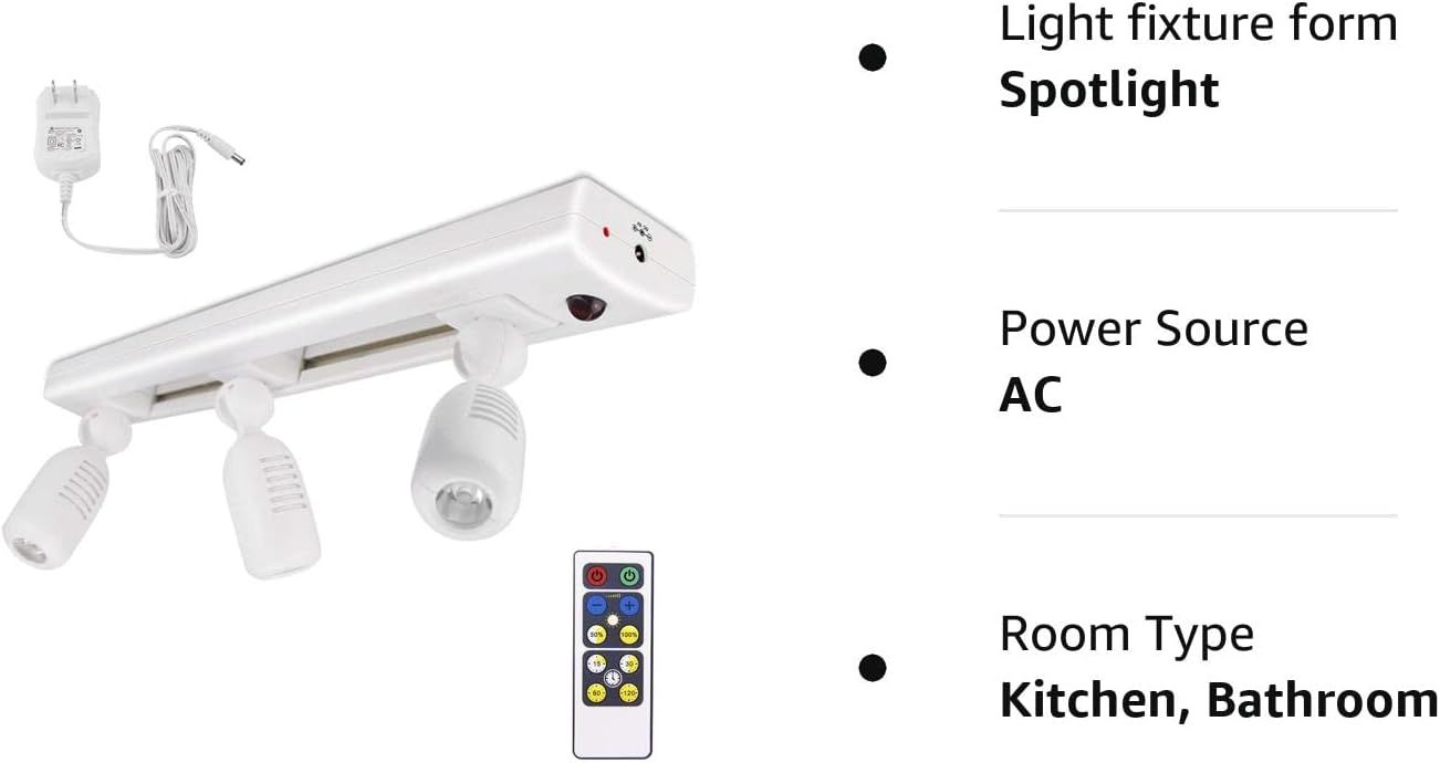 Biglight led track light dimmable accent lighting discount with 3 rotatable heads