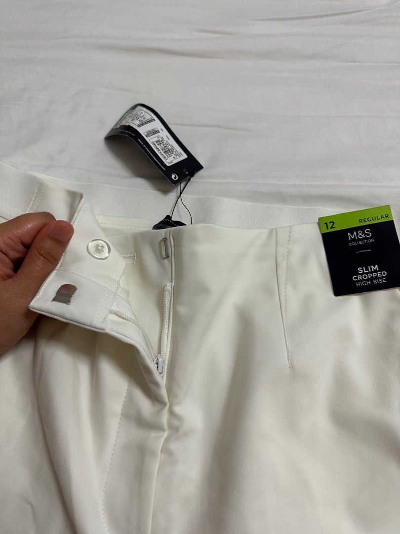 Marks and spencer slim cropped trousers hotsell