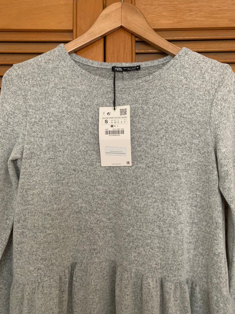 BNWT] Zara grey soft touch dress, Women's Fashion, Dresses & Sets, Dresses  on Carousell