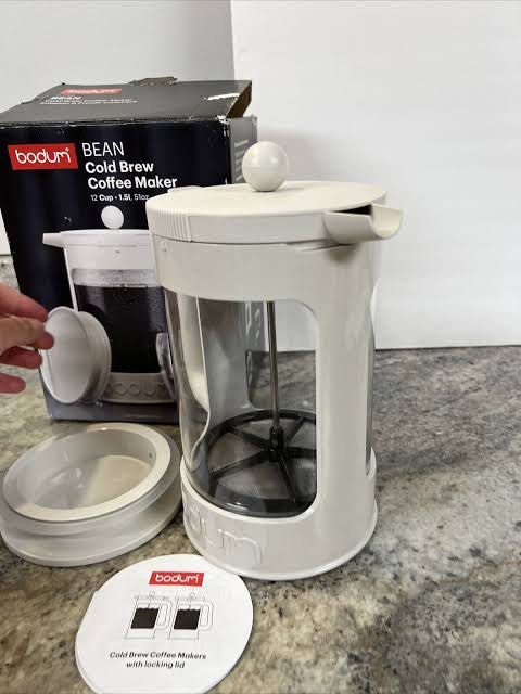 Bodum BEAN Iced Coffee Maker, Cold Brew Coffee Maker, 1.5 L, 51oz, White