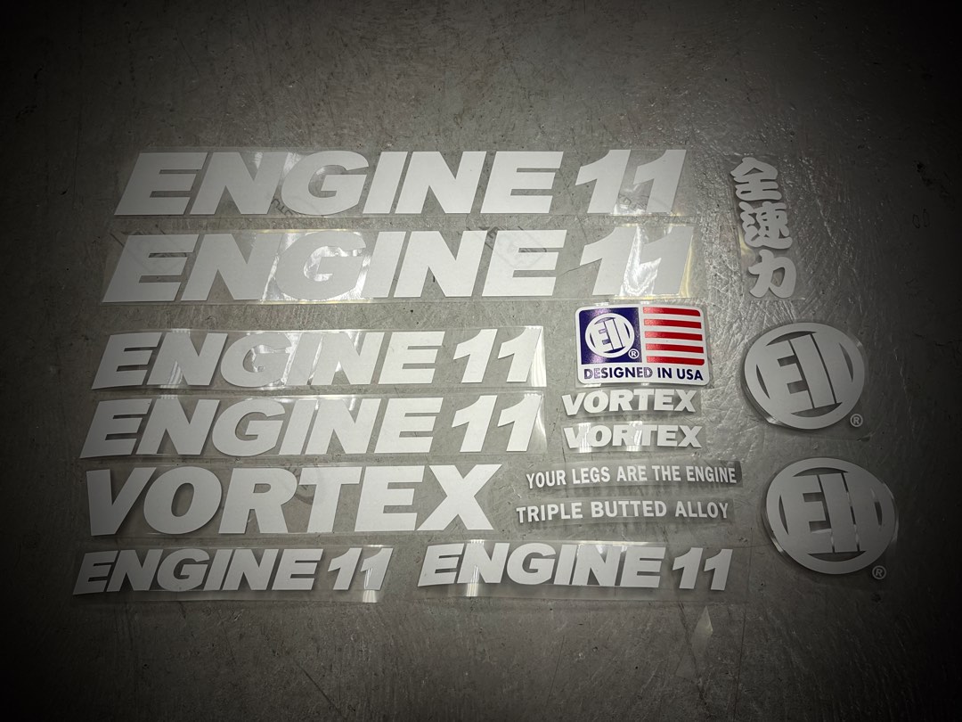 Brand New Bicycle Engine 11 Frame Full Decals Sticker, Sports Equipment