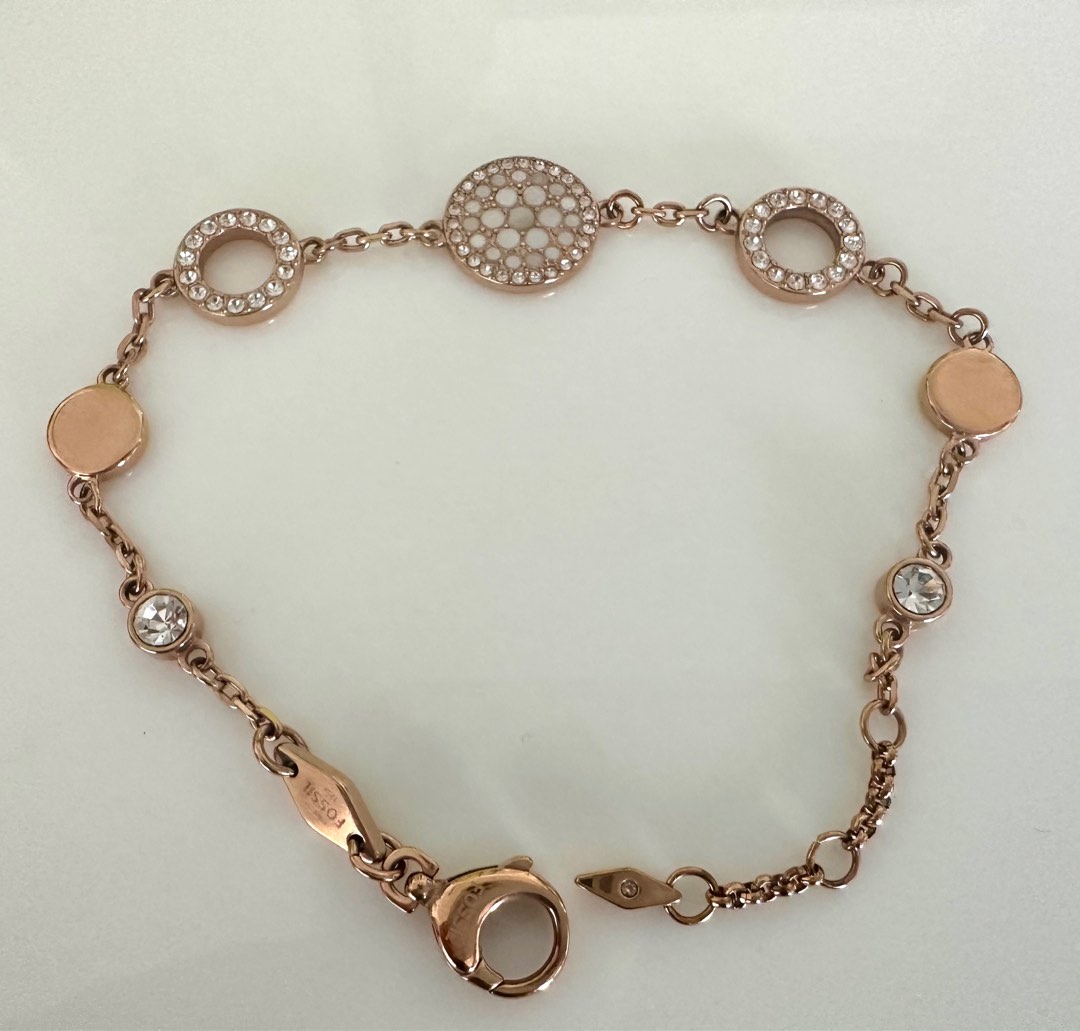 Fossil rose gold new arrivals bracelet