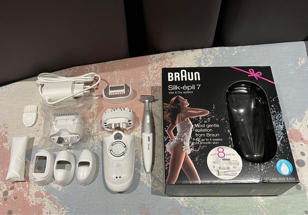 Braun Silk Epil 7 Wet & Dry Cordless Epilator + Bikini Trimmer, Beauty &  Personal Care, Bath & Body, Hair Removal on Carousell