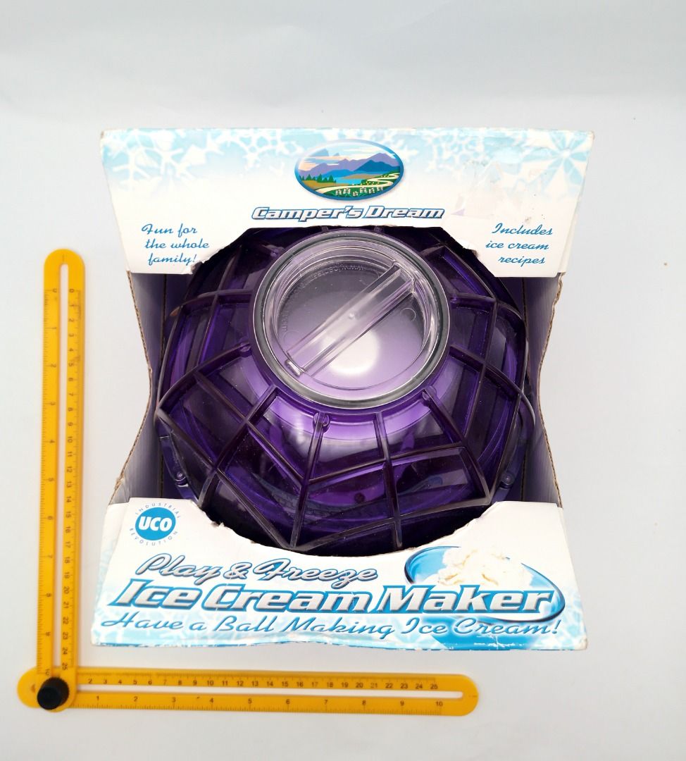 CAMPER'S DREAM Ice Cream Maker Play and Freeze Purple Quart Add Ice